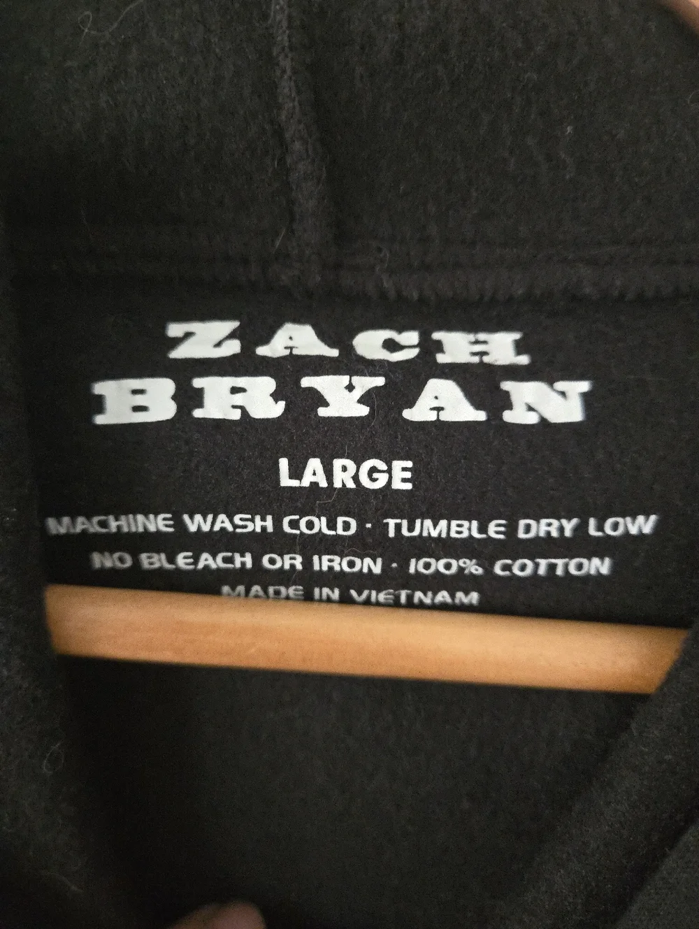 Zach Bryan American Heartbreak Official Tour Merch Womens Large Hoodie Black - Picture 3 of 6
